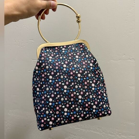 Handmade Oriental Style Genuine Leather Top Handle Kisslock Bag & Mini Purse Set - Picture 7 of 16